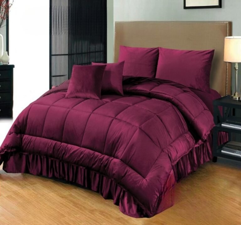 6PC-Shine-Velvet-duvet-Bridal-Set is on the bed